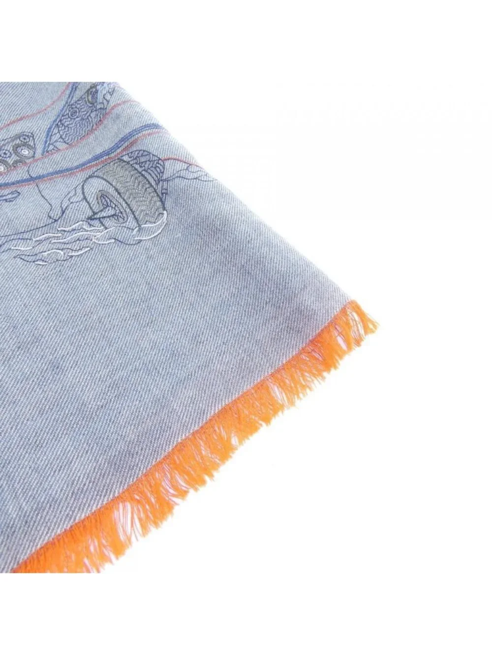 Hermes Stole Scarf Blue